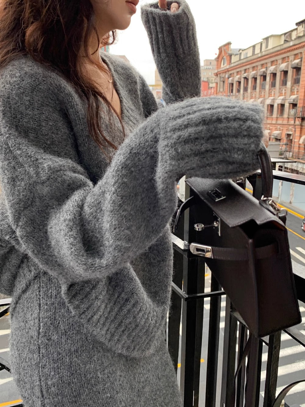 Image of Sandy | Women's V-Neck Sweater Set