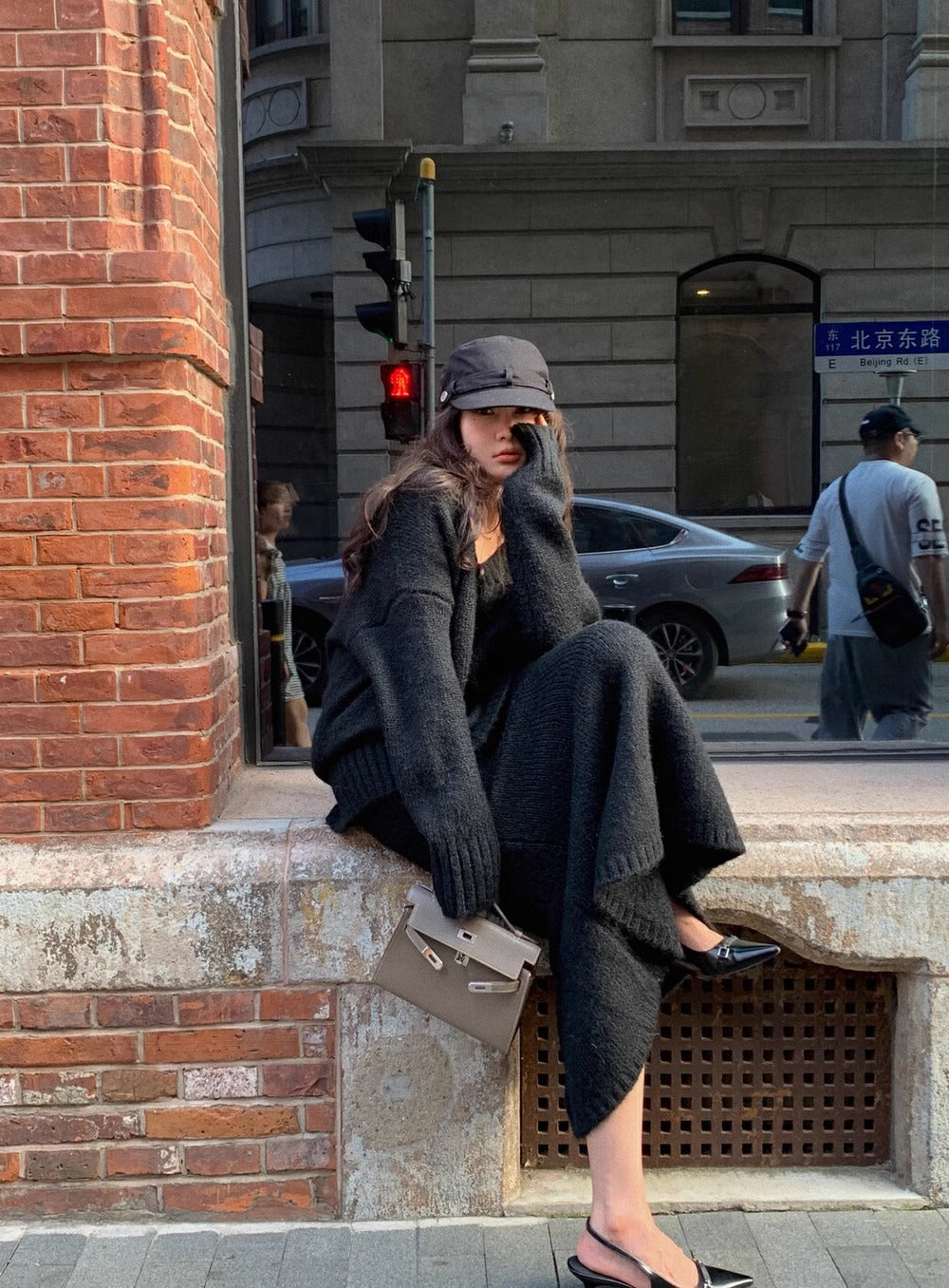 Image of Sandy | Women's V-Neck Sweater Set