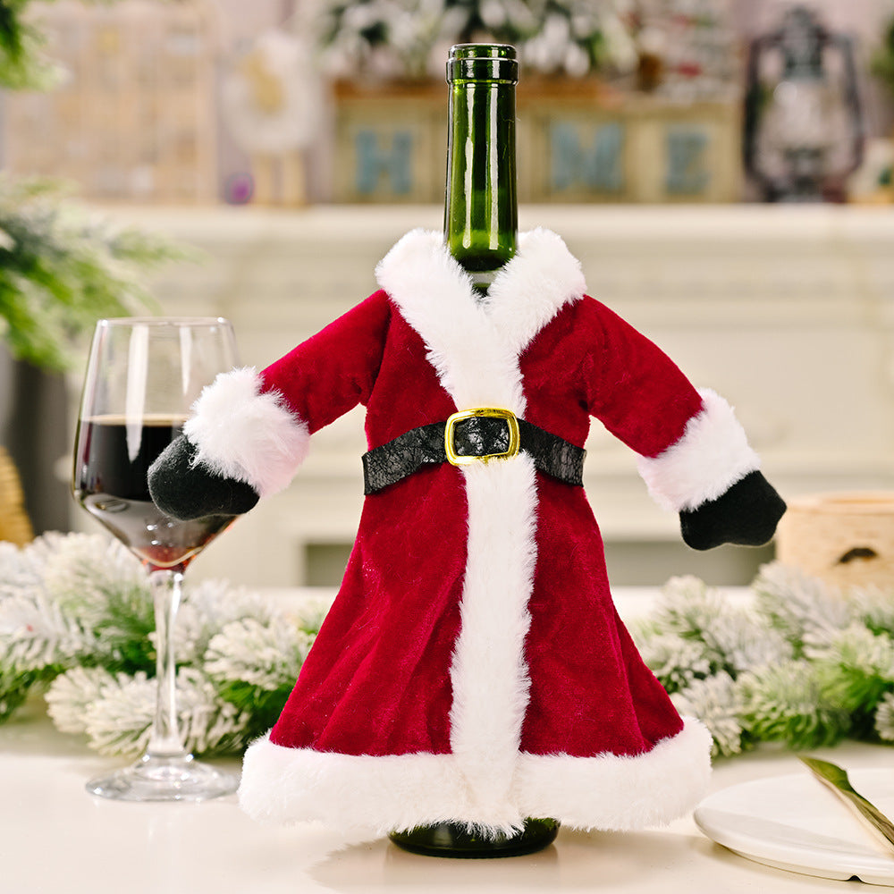 Santa Costume Wine Bottle Cover