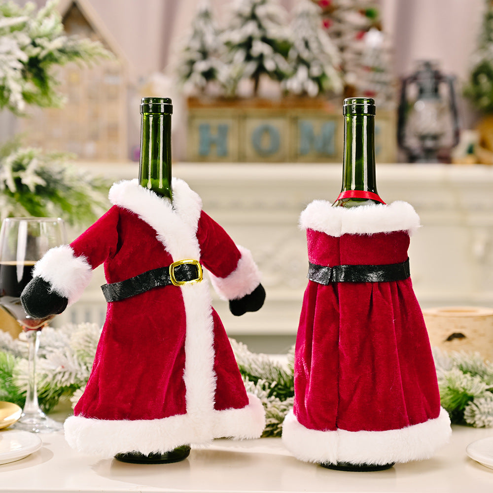 Santa Costume Wine Bottle Cover