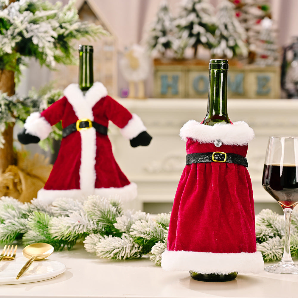 Santa Costume Wine Bottle Cover