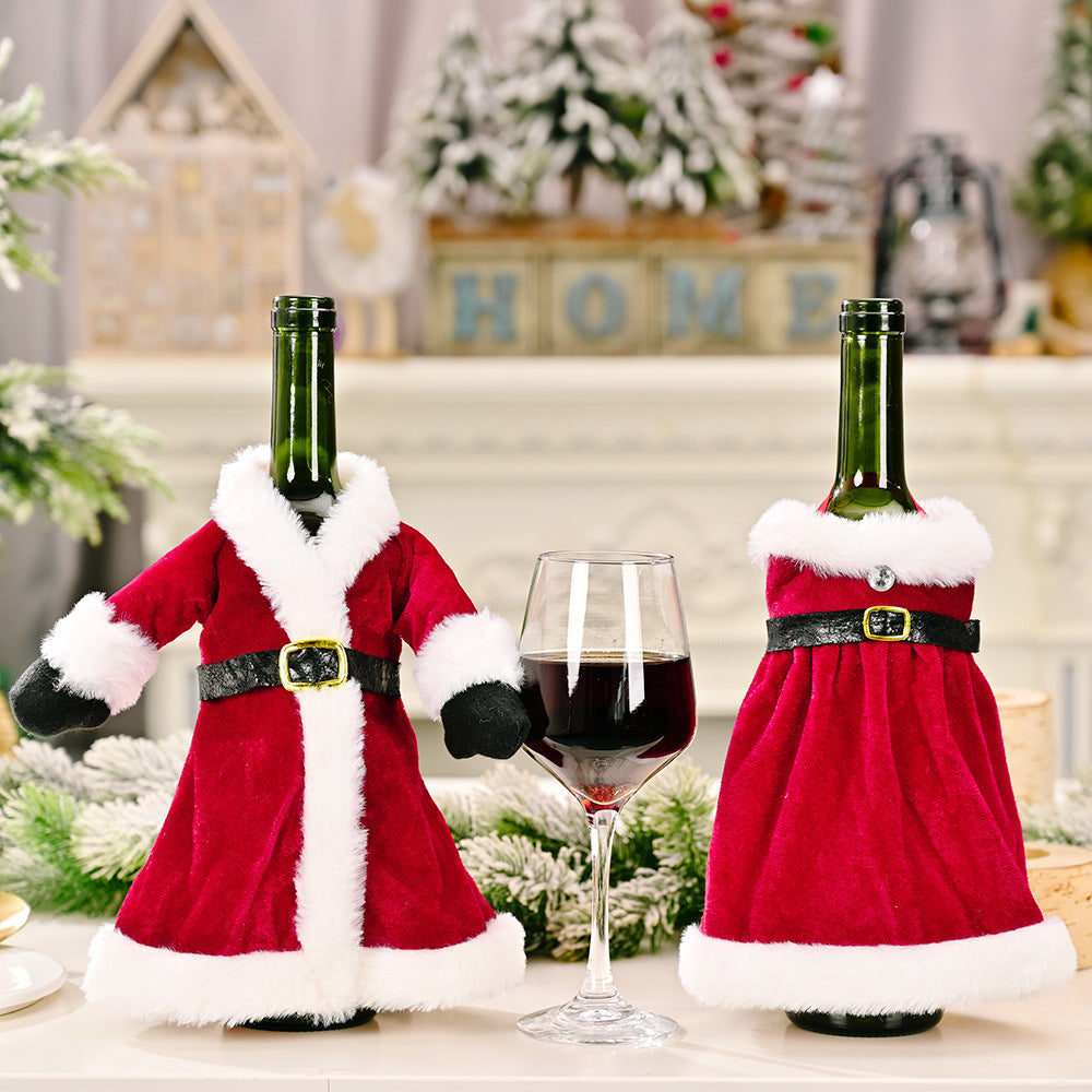 Santa Costume Wine Bottle Cover