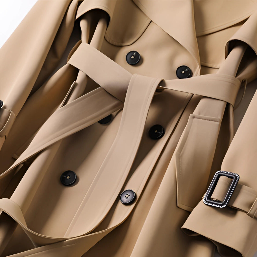 Image of Sarah | Women's Belted Long Trench Coat