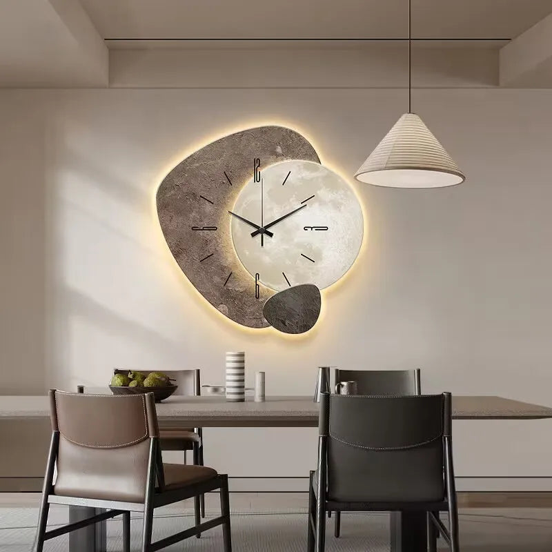 Scandinavian Luxurious Wall Clock | Modern Design & Lighting