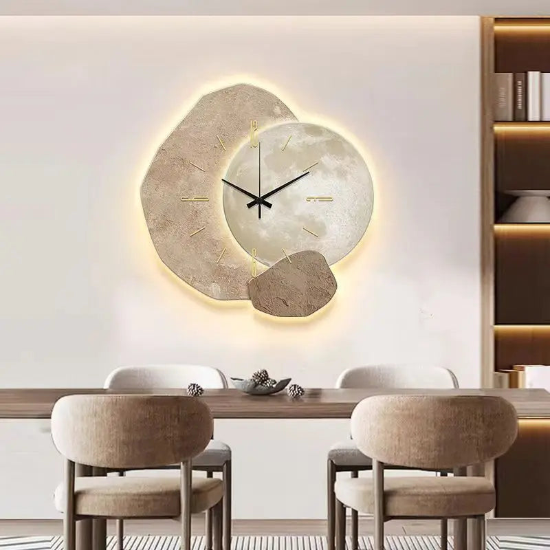 Scandinavian Luxurious Wall Clock | Modern Design & Lighting