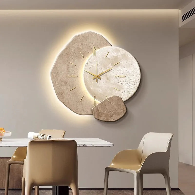 Scandinavian Luxurious Wall Clock | Modern Design & Lighting