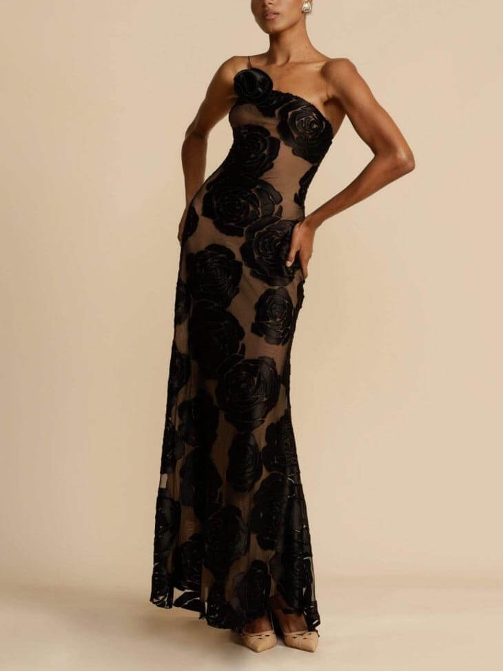 Image of Scarlett | Women's One-Shoulder Maxi Dress