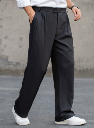 Image of Sebastian | Men's Pleated Wide Leg Dress Pants