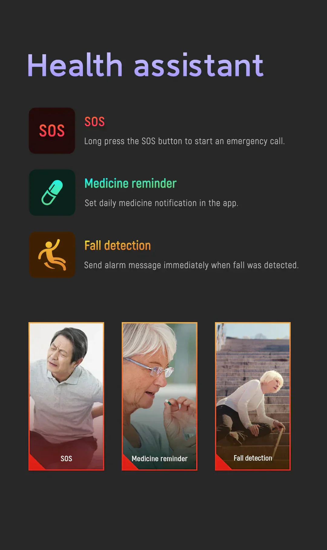 Senior Safety Smartwatch with Fall Detection & GPS – Care for Seniors