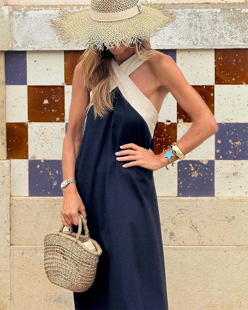Image of Serena | Women's Sleeveless A-Line Maxi Dress