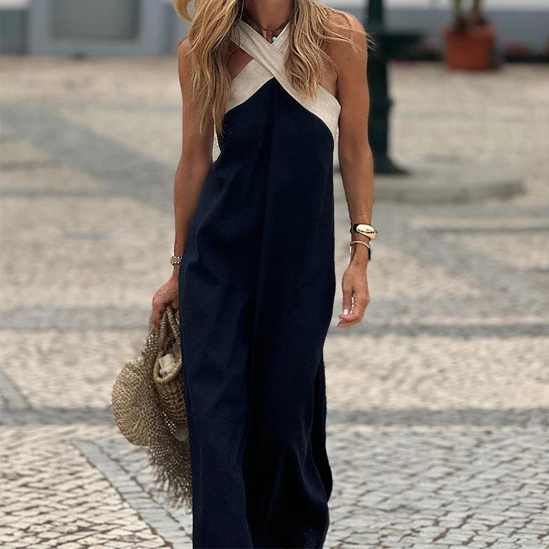 Serena | Women's Sleeveless A-Line Maxi Dress - Image 1