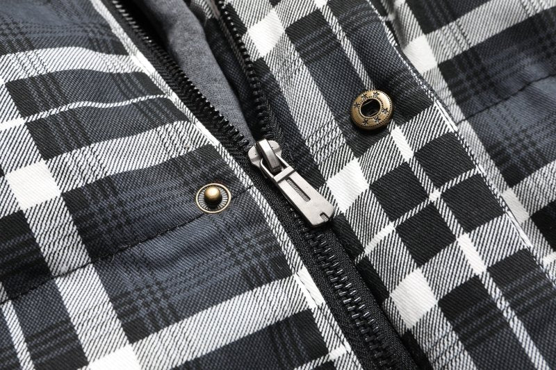 Image of Seth | Men's Hooded Plaid Vest