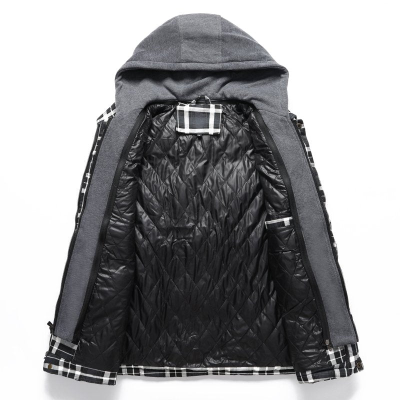Image of Seth | Men's Hooded Plaid Vest