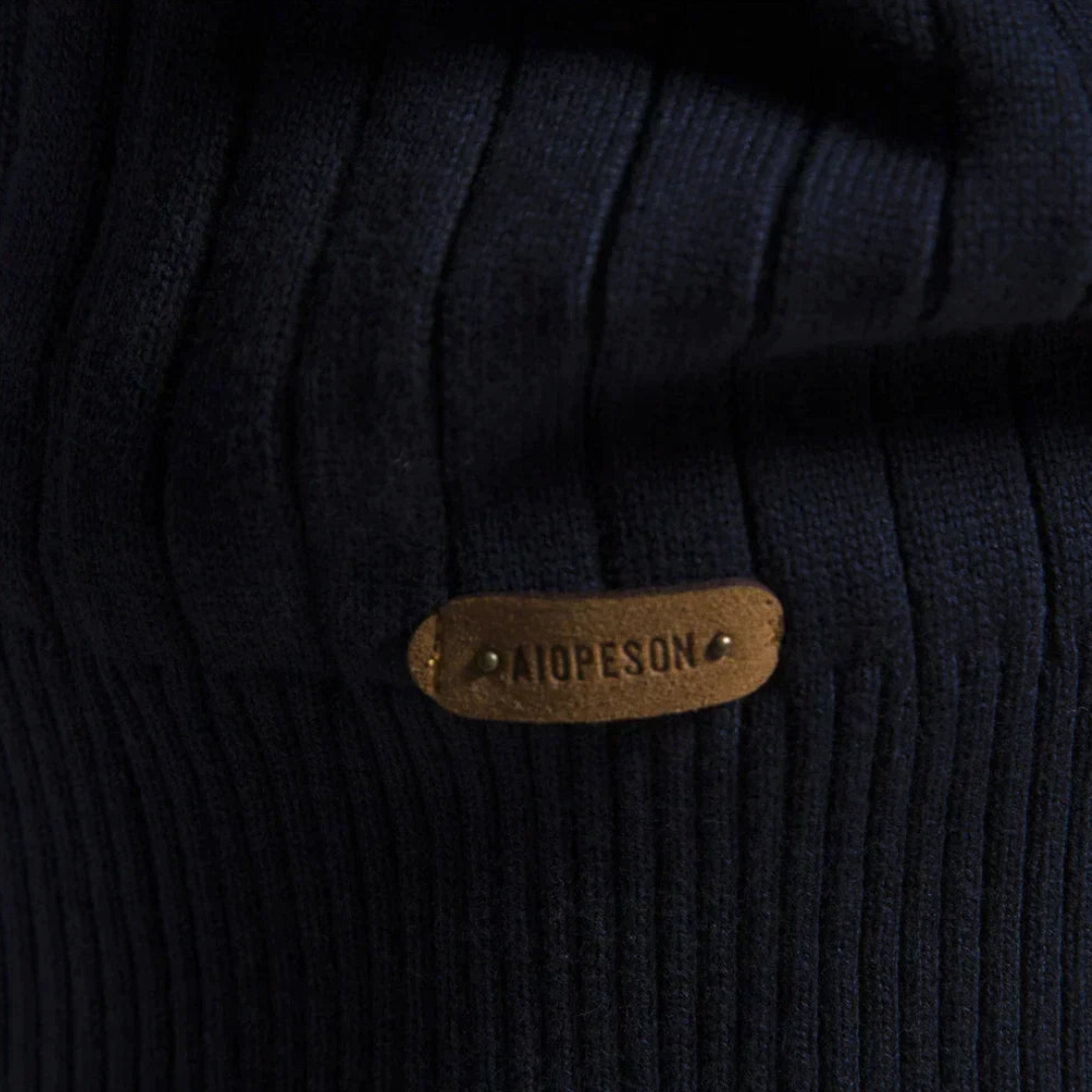 Image of Shane | Men's Quarter-Zip Ribbed Sweater