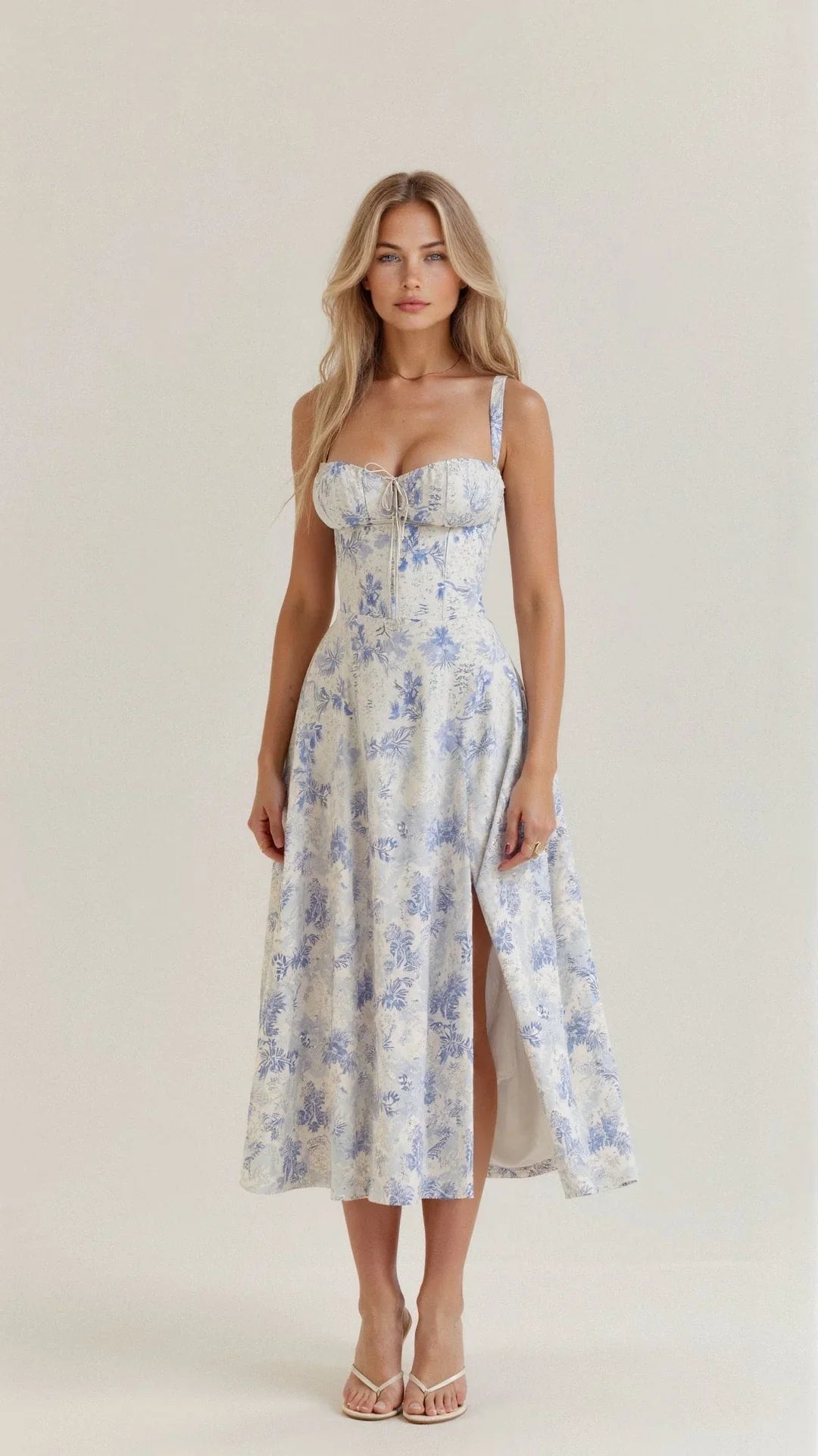Image of Sheila | Women's Floral A-Line Midi Dress