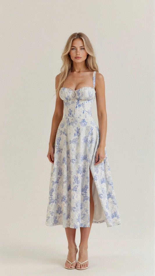 Image of Sheila | Women's Floral A-Line Midi Dress