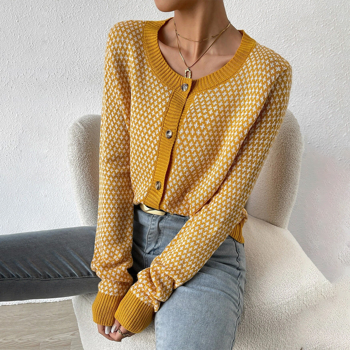 Image of Sheryl | Women's Button-Front Fitted Cardigan