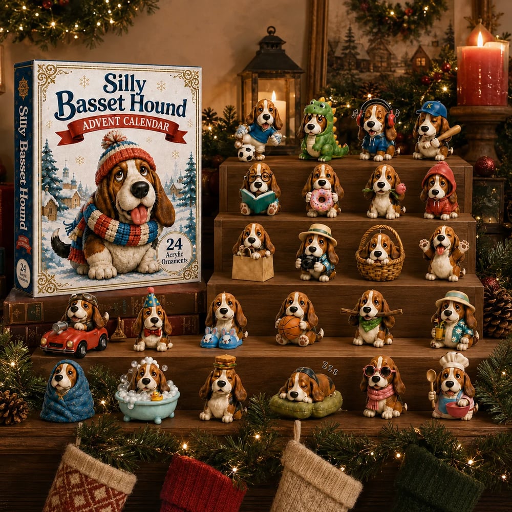 Silly Basset Hound Advent Calendar 2026 – 24 Days Full of Surprises
