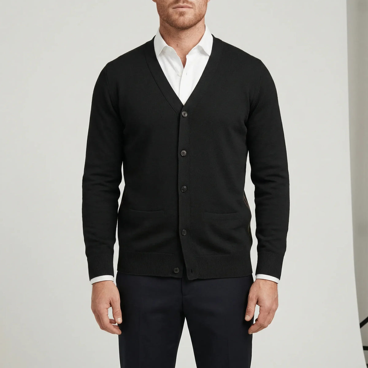 Slim-Fit Long-Sleeve Cardigan