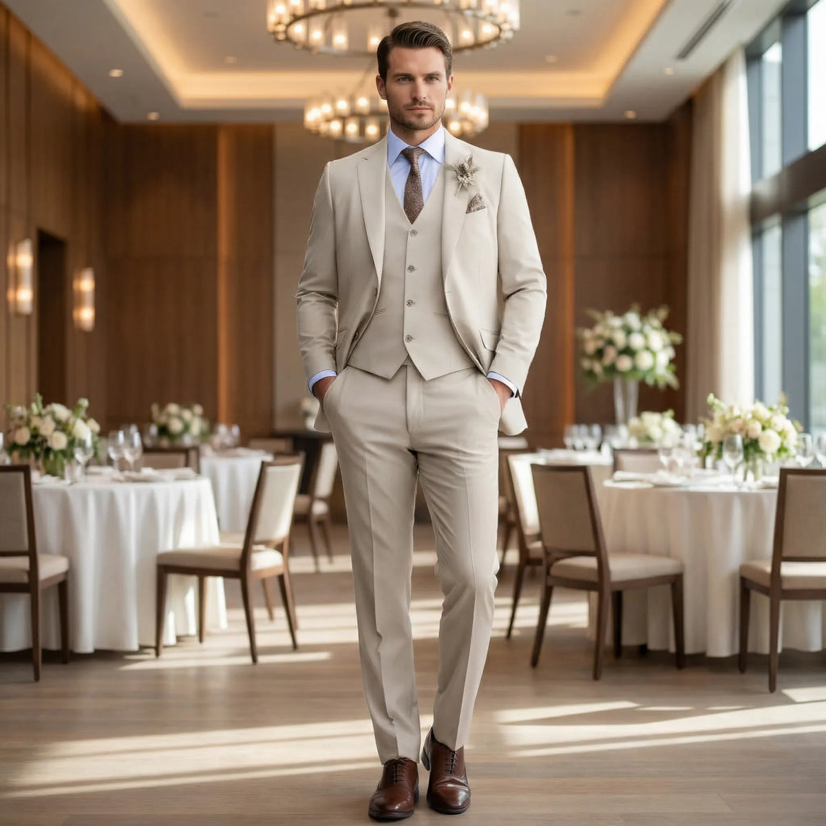 Slim-Fit Three-Piece Suit