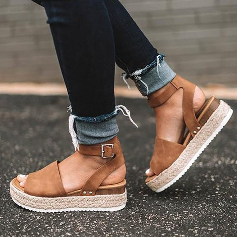 Image of Sloane | Women's Platform Ankle Strap Sandals