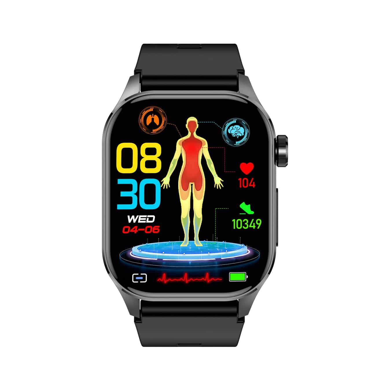 Smartwatch with ECG - Blood Sugar & Blood Pressure Monitor | HealthSync