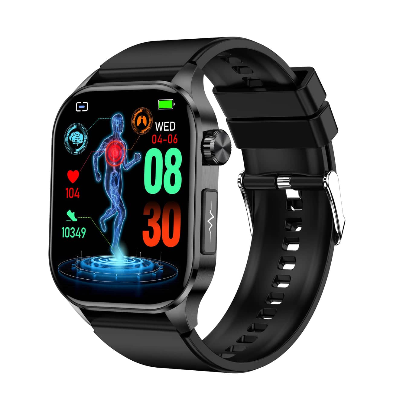 Smartwatch with ECG - Blood Sugar & Blood Pressure Monitor | HealthSync