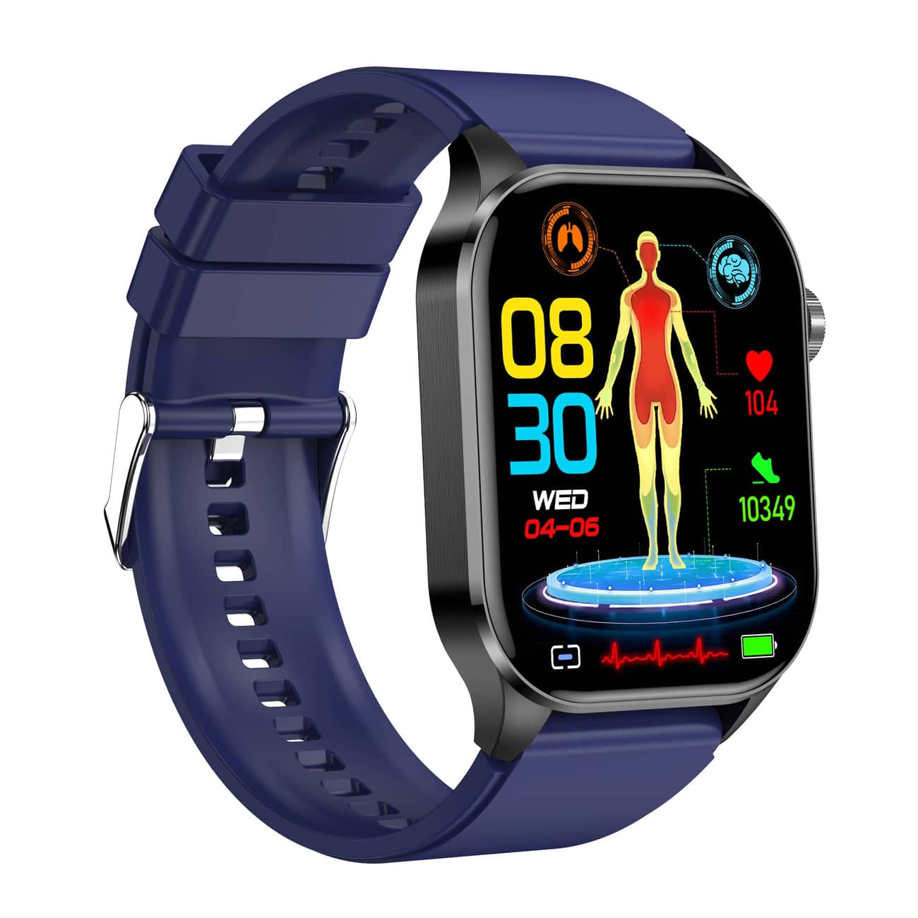 Smartwatch with ECG - Blood Sugar & Blood Pressure Monitor | HealthSync