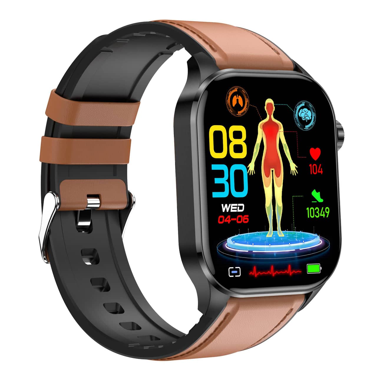 Smartwatch with ECG - Blood Sugar & Blood Pressure Monitor | HealthSync