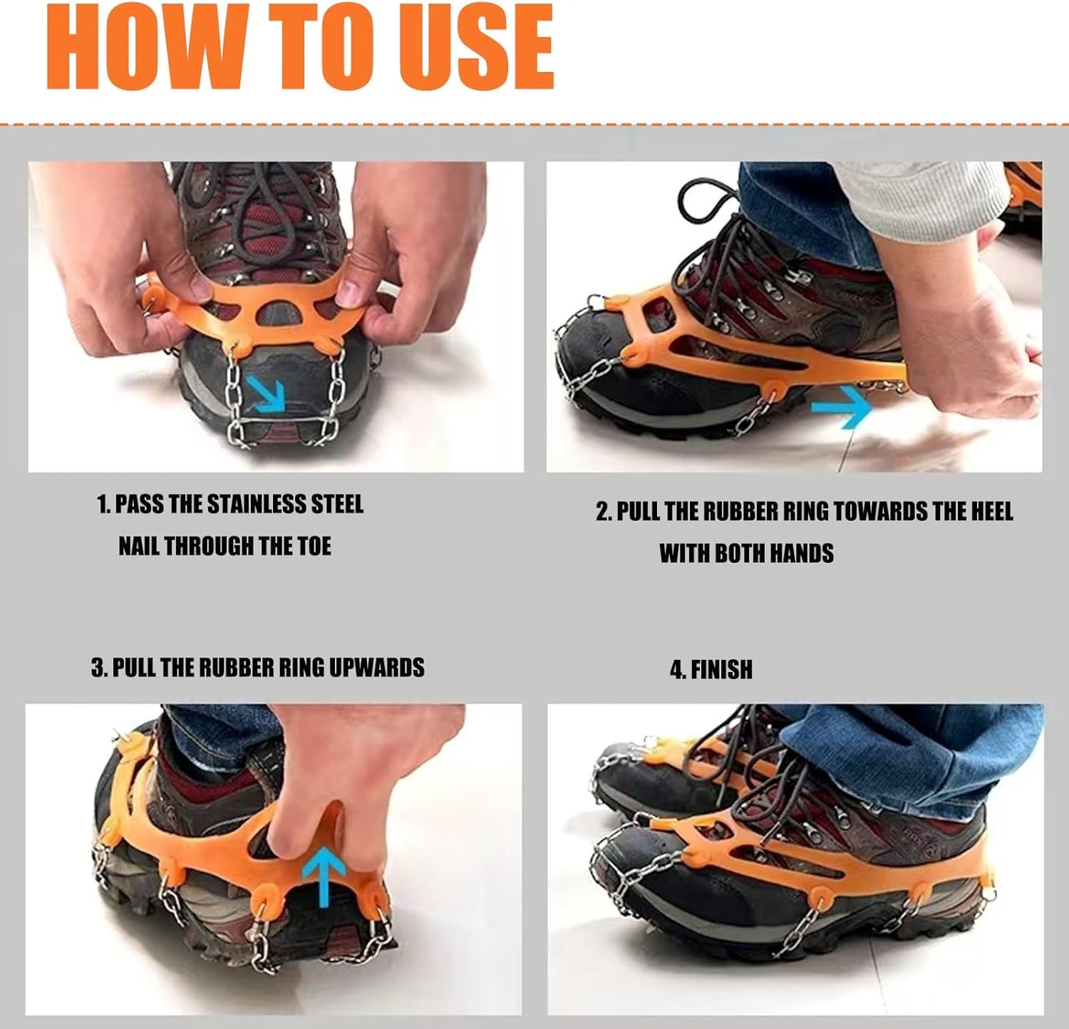 SnowChains: Slip-Resistant Shoe Snow Chain for Safe Walking in Winter