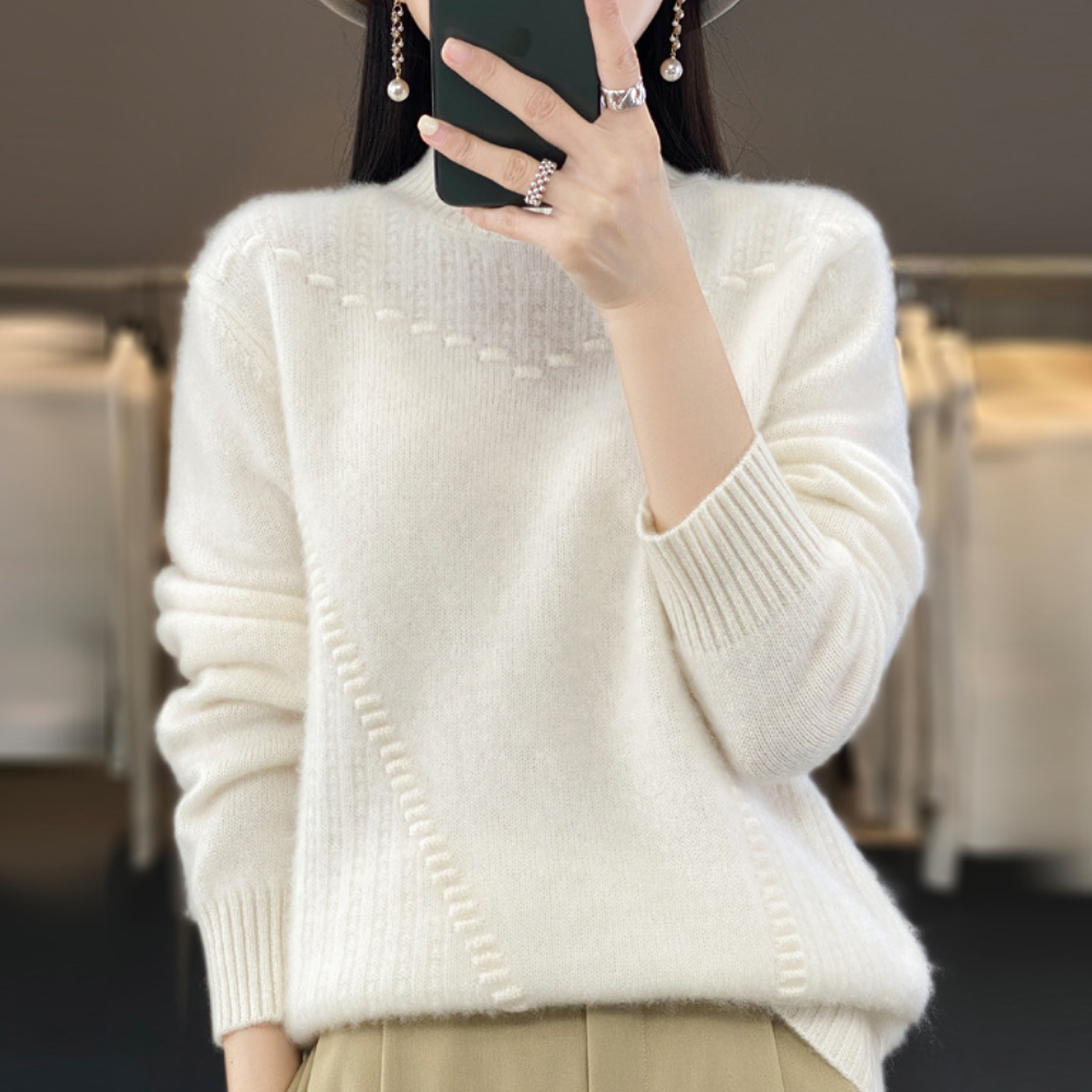 Image of Sofia | Women's Long Sleeve Mock Neck Sweater