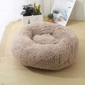 Soft and Soothing Donut Cat Bed (Black, Beige, Gray, Charcoal, or Pink)