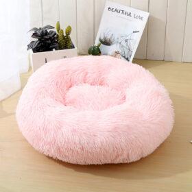 Soft and Soothing Donut Cat Bed (Black, Beige, Gray, Charcoal, or Pink)