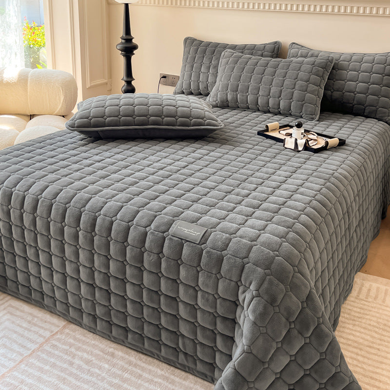 Soft Bedspread - Modern with Square Texture