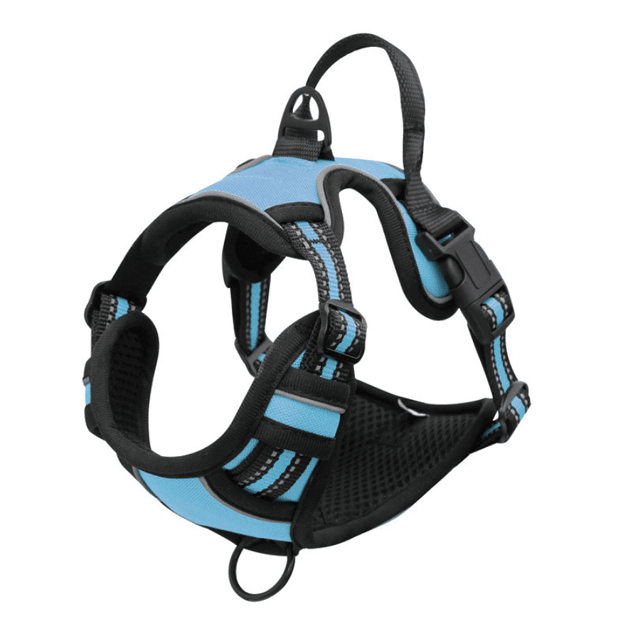 Soft Luxury Dog Harness with Reflectors - Durable & Waterproof - Red, Black or Blue