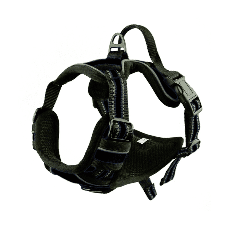 Soft Luxury Dog Harness with Reflectors - Durable & Waterproof - Red, Black or Blue