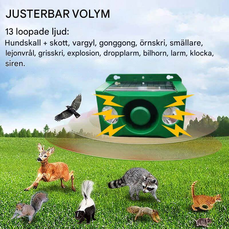 Solar-Powered Animal Repeller with High Volume