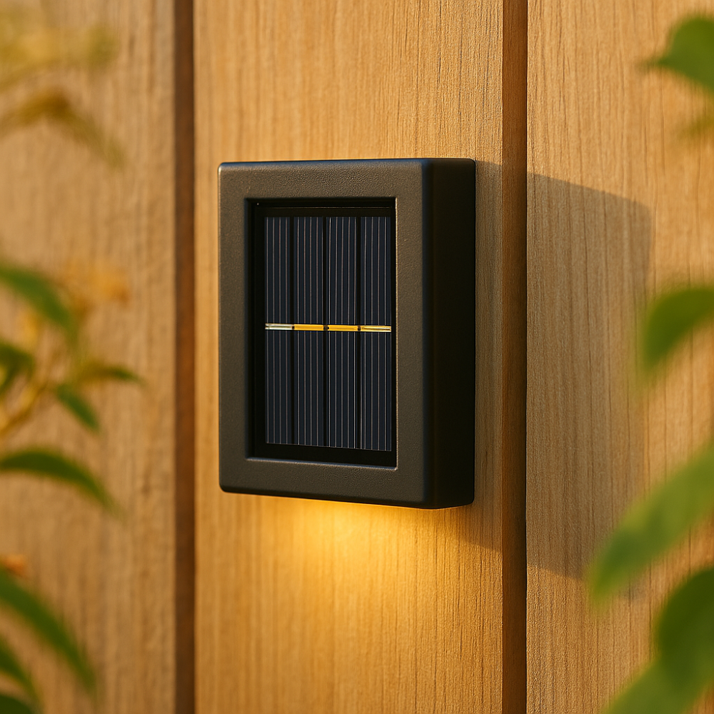 SolarGlow™ Luxe Solar Wall Lamps – Wireless, Stylish & Ready for Warm Evenings