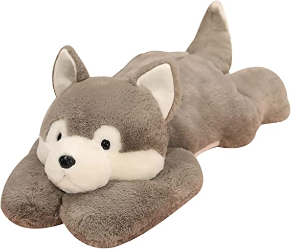 Soothing Plush Wolf – Luxury Cuddle Toy Providing Stress Relief and Sleep Comfort – Perfect for Peaceful Rest for Everyone