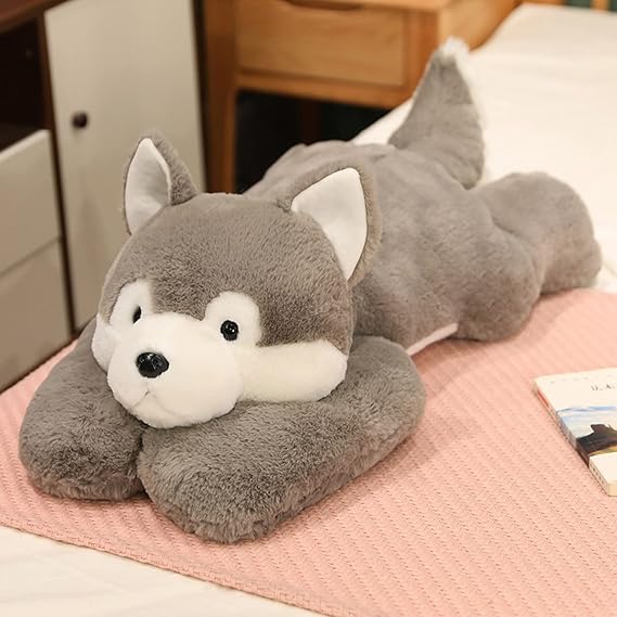 Soothing Plush Wolf – Luxury Cuddle Toy Providing Stress Relief and Sleep Comfort – Perfect for Peaceful Rest for Everyone