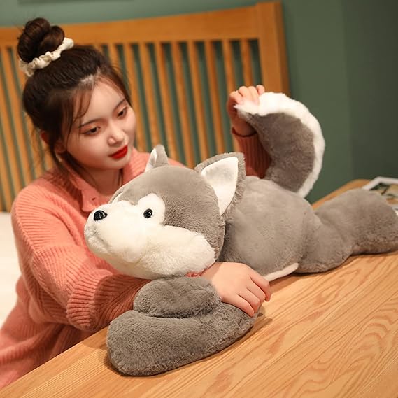 Soothing Plush Wolf – Luxury Cuddle Toy Providing Stress Relief and Sleep Comfort – Perfect for Peaceful Rest for Everyone