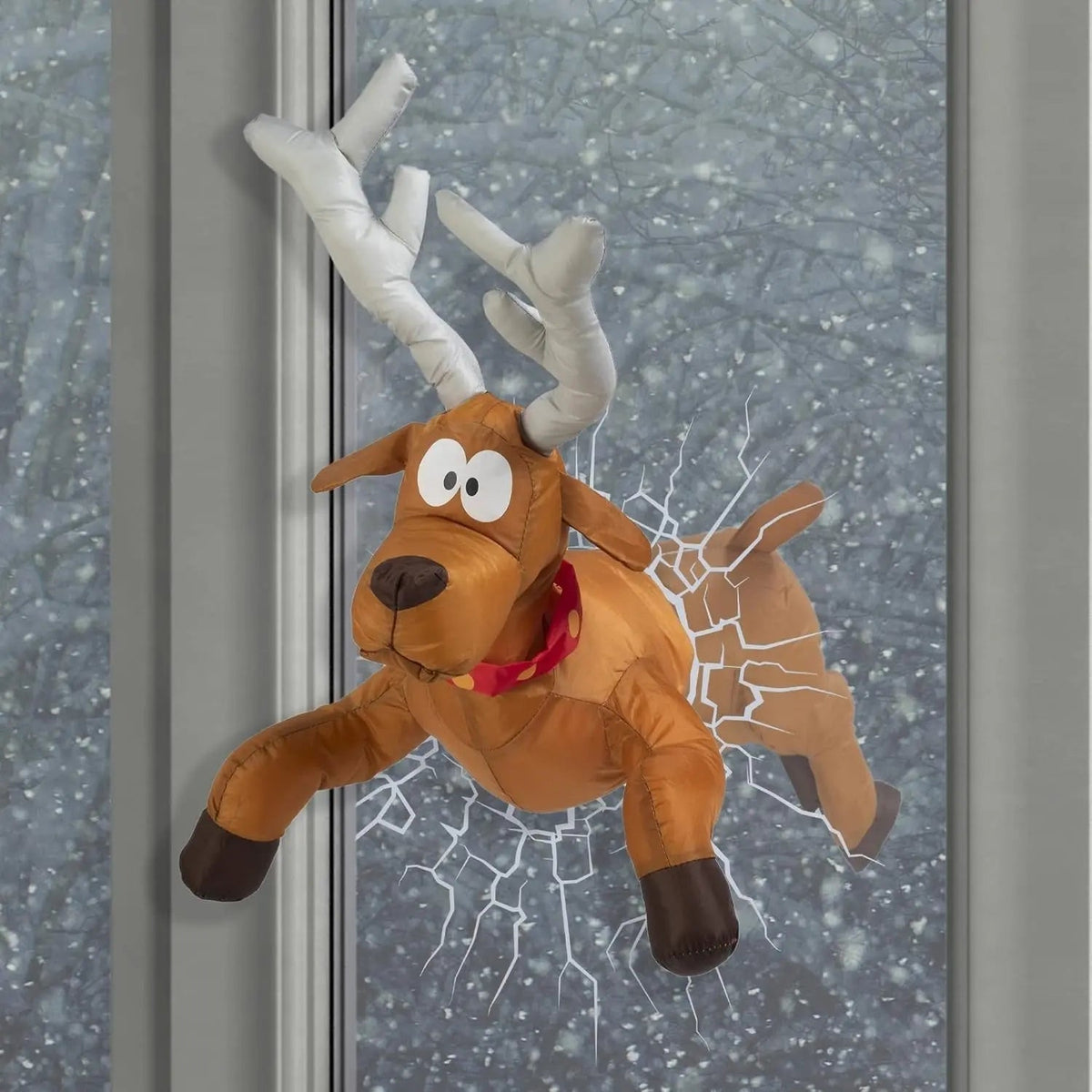 Sound-Activated Moving Window Santa Claus Christmas Figure
