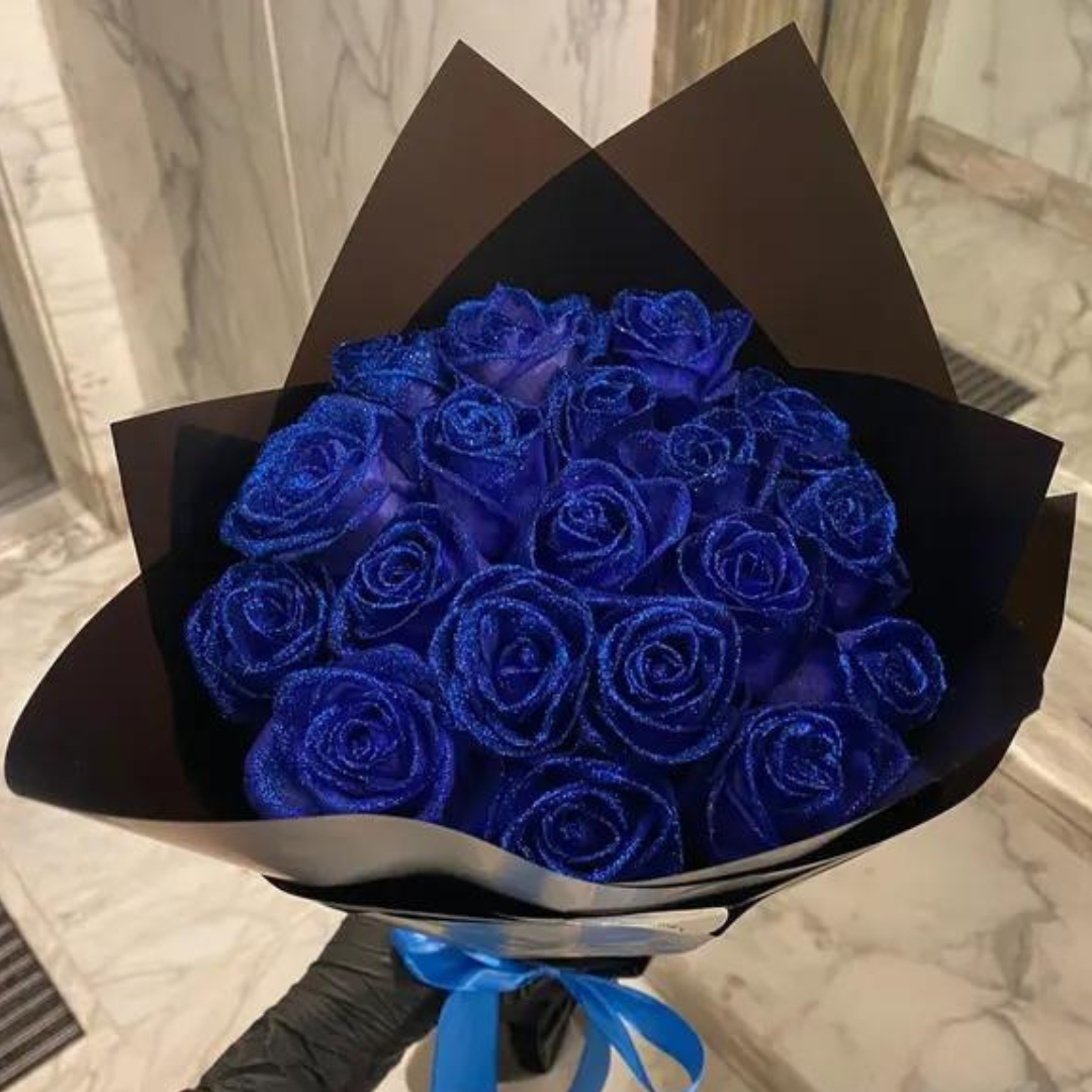 Sparkling Rose Heads - Eternal Flowers - Luxury Decoration