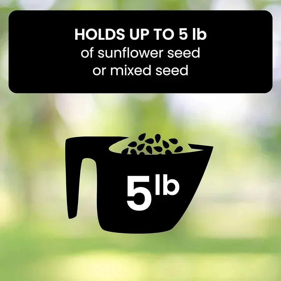 Squirrel-Proof Metal Bird Feeder with Rotating Perch