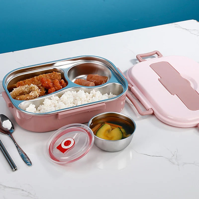 Stainless Steel 4-Compartment Thermal Lunch Box