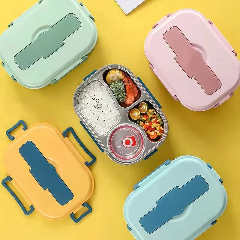 Stainless Steel 4-Compartment Thermal Lunch Box