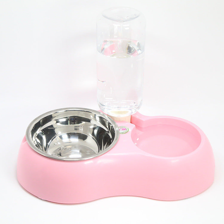 Stainless Steel Feeding Bowl Set with Water Dispenser