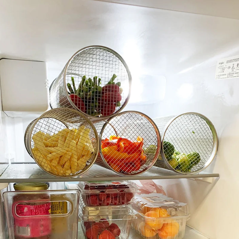 Stainless Steel Grill Basket - Rotating 360° for Even Cooking