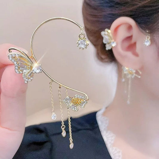 Statement Earrings | Butterfly Design | Sparkling Zirconia | Lumistra