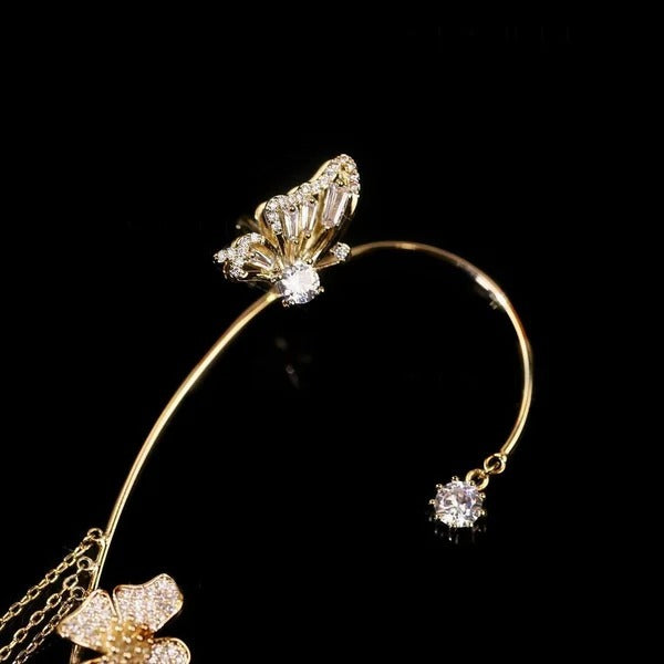 Statement Earrings | Butterfly Design | Sparkling Zirconia | Lumistra